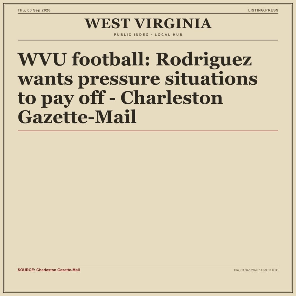 WVU football: Rodriguez wants pressure situations to pay off – Charleston Gazette-Mail