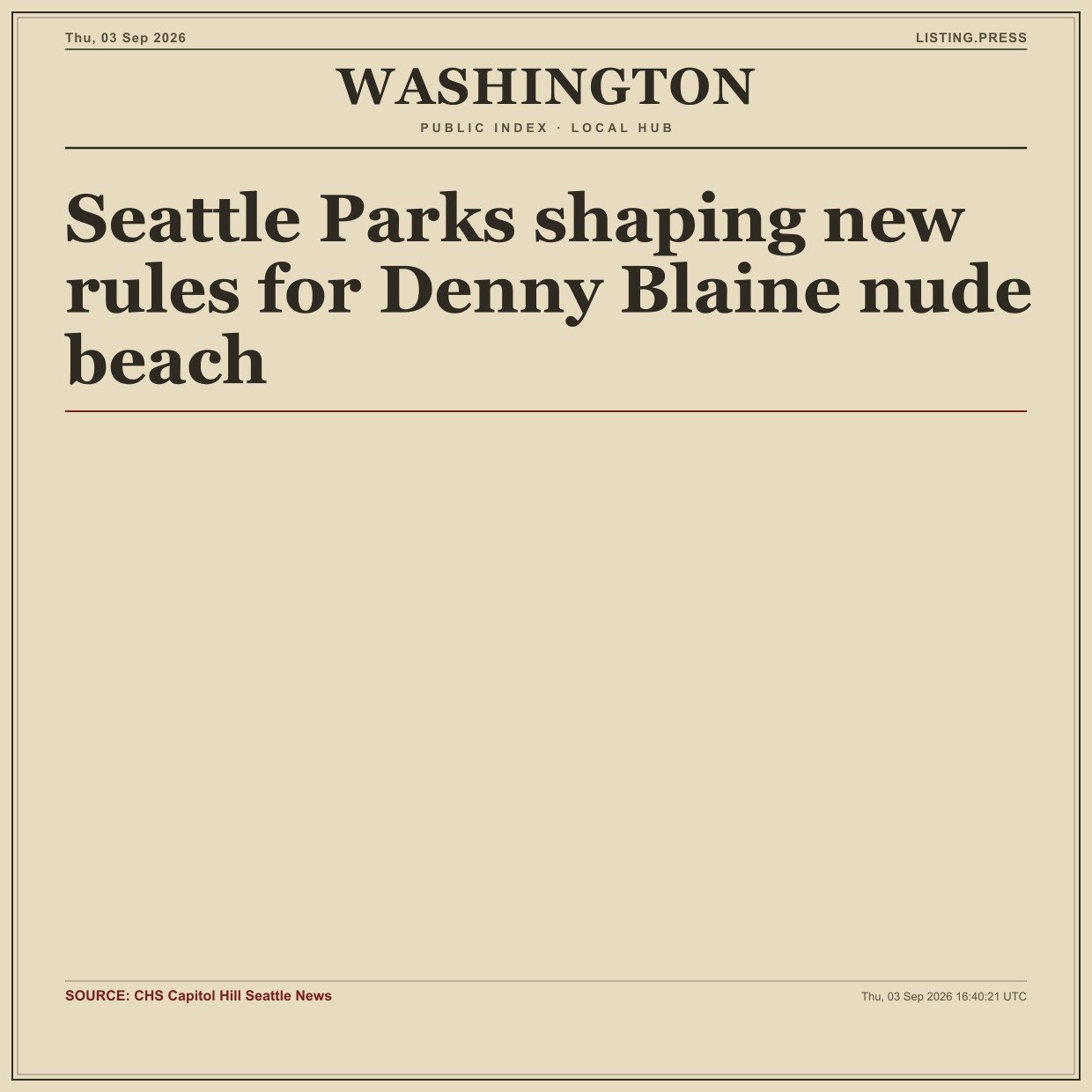 Seattle Parks shaping new rules for Denny Blaine nude beach