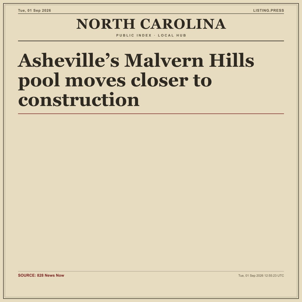 Asheville’s Malvern Hills pool moves closer to construction