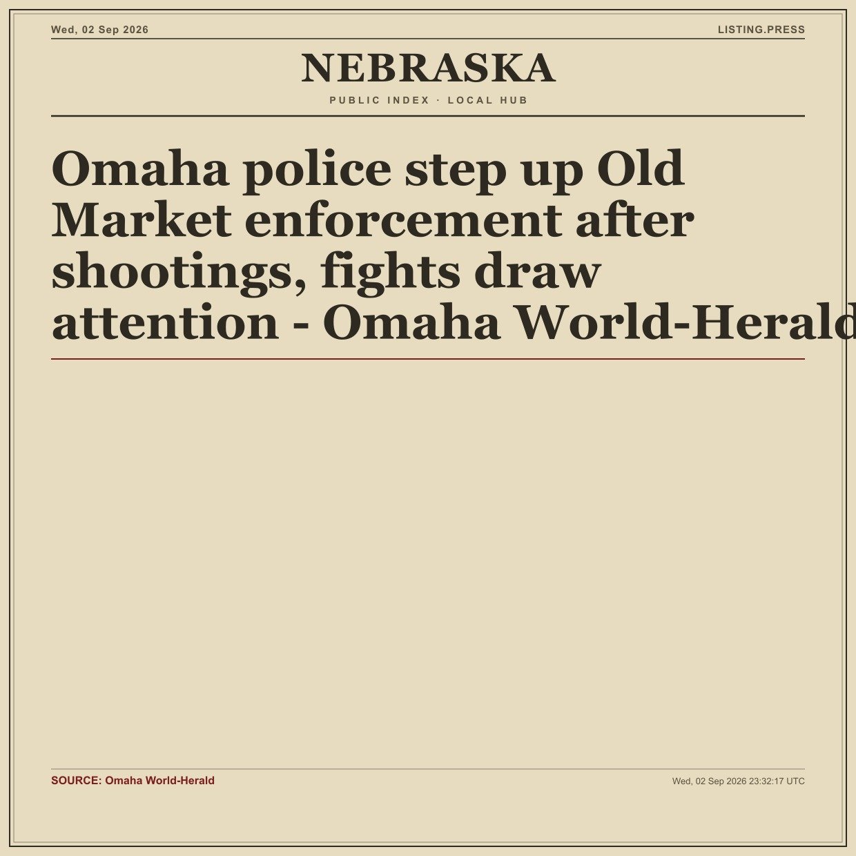 Omaha police step up Old Market enforcement after shootings, fights draw attention - Omaha World-Herald