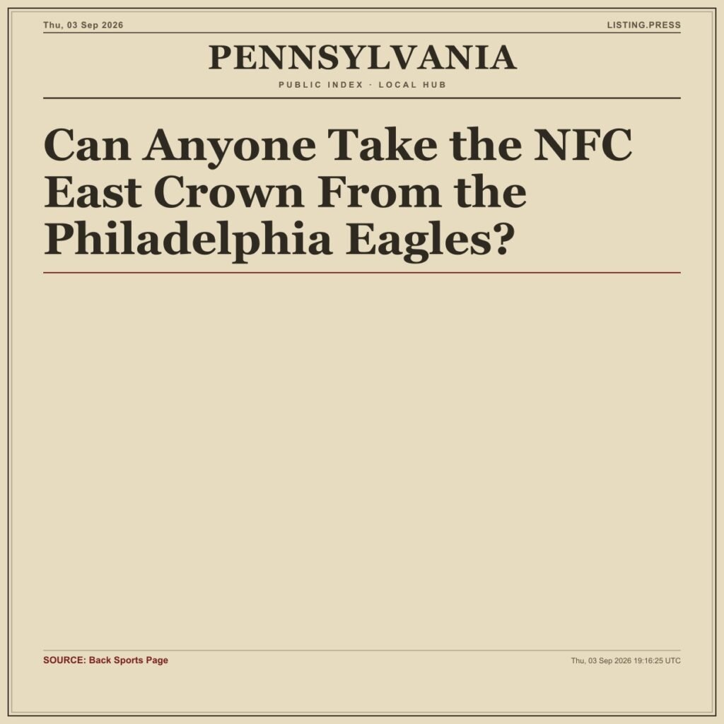 Can Anyone Take the NFC East Crown From the Philadelphia Eagles?