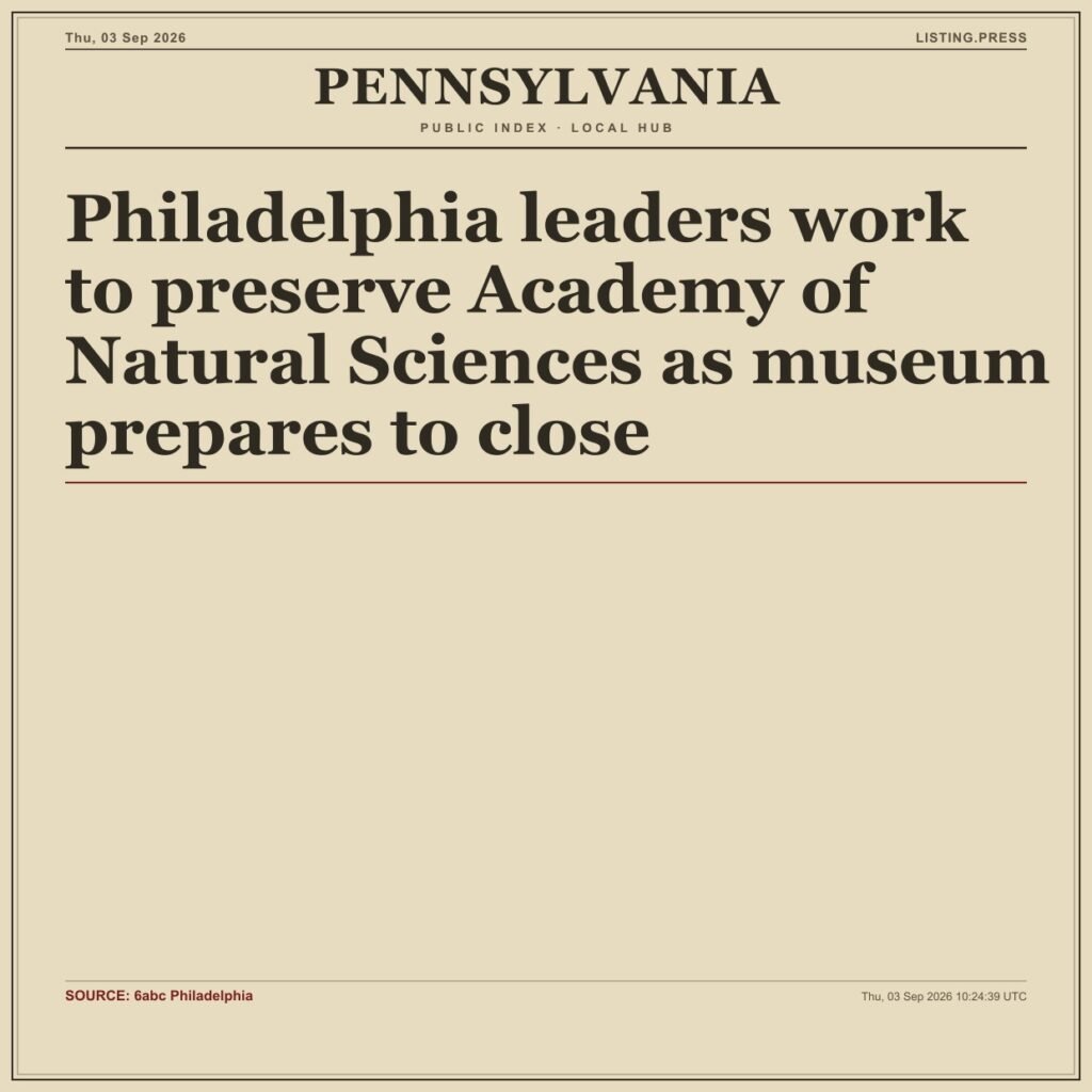 Philadelphia leaders work to preserve Academy of Natural Sciences as museum prepares to close