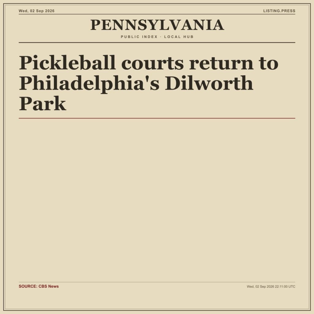 Pickleball courts return to Philadelphia’s Dilworth Park