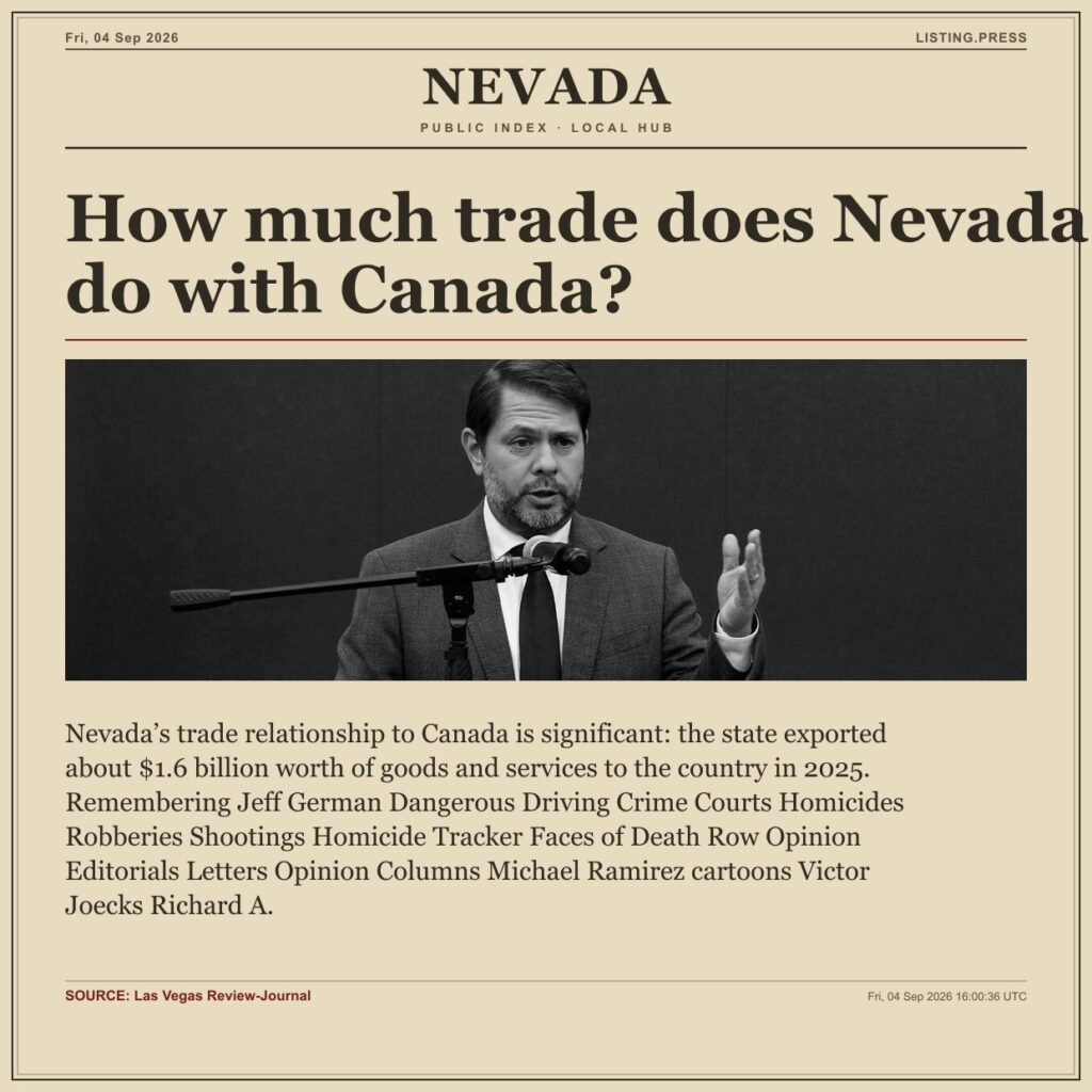 How much trade does Nevada do with Canada?