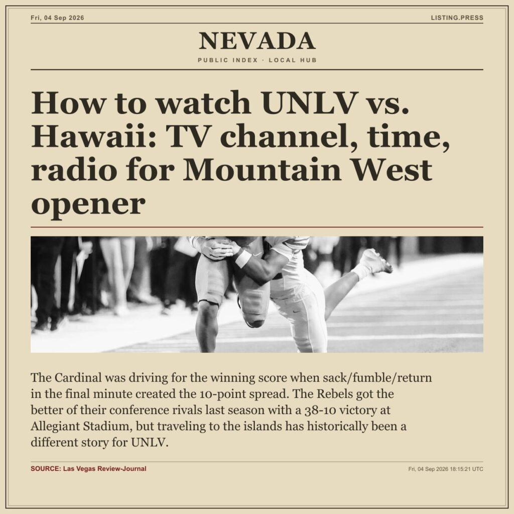How to watch UNLV vs. Hawaii: TV channel, time, radio for Mountain West opener
