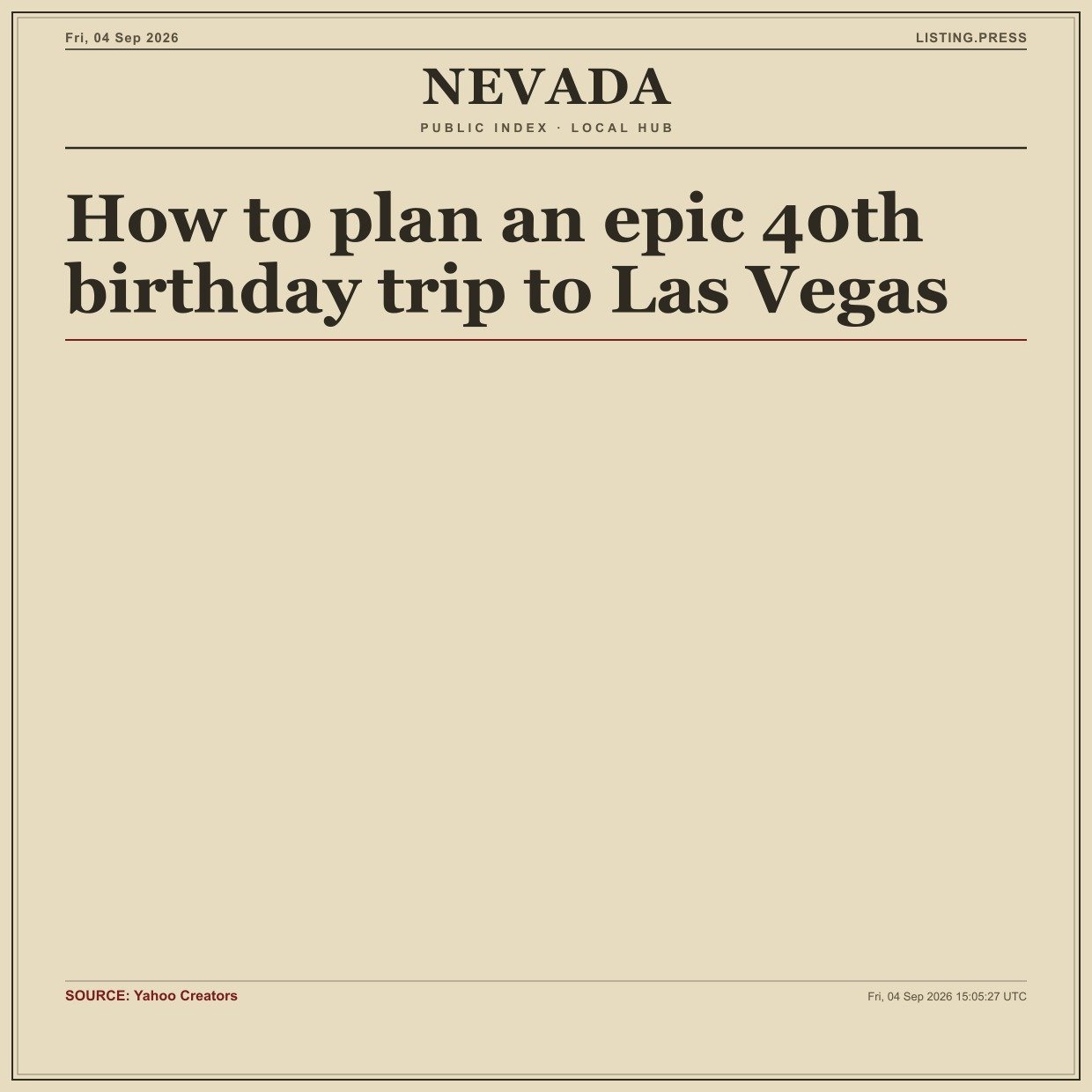 How to plan an epic 40th birthday trip to Las Vegas