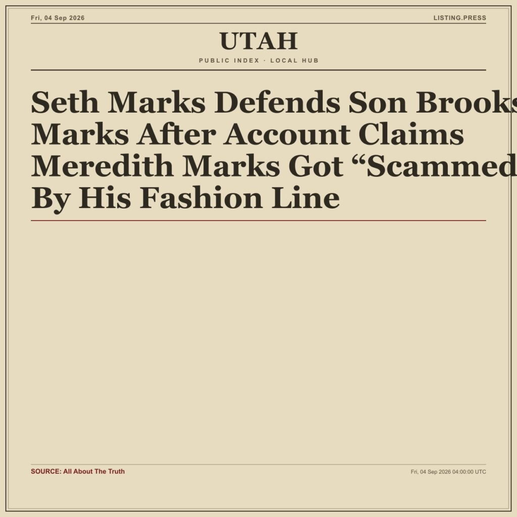 Seth Marks Defends Son Brooks Marks After Account Claims Meredith Marks Got “Scammed” By His Fashion Line
