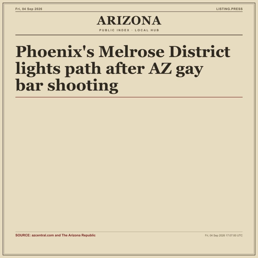 Phoenix’s Melrose District lights path after AZ gay bar shooting