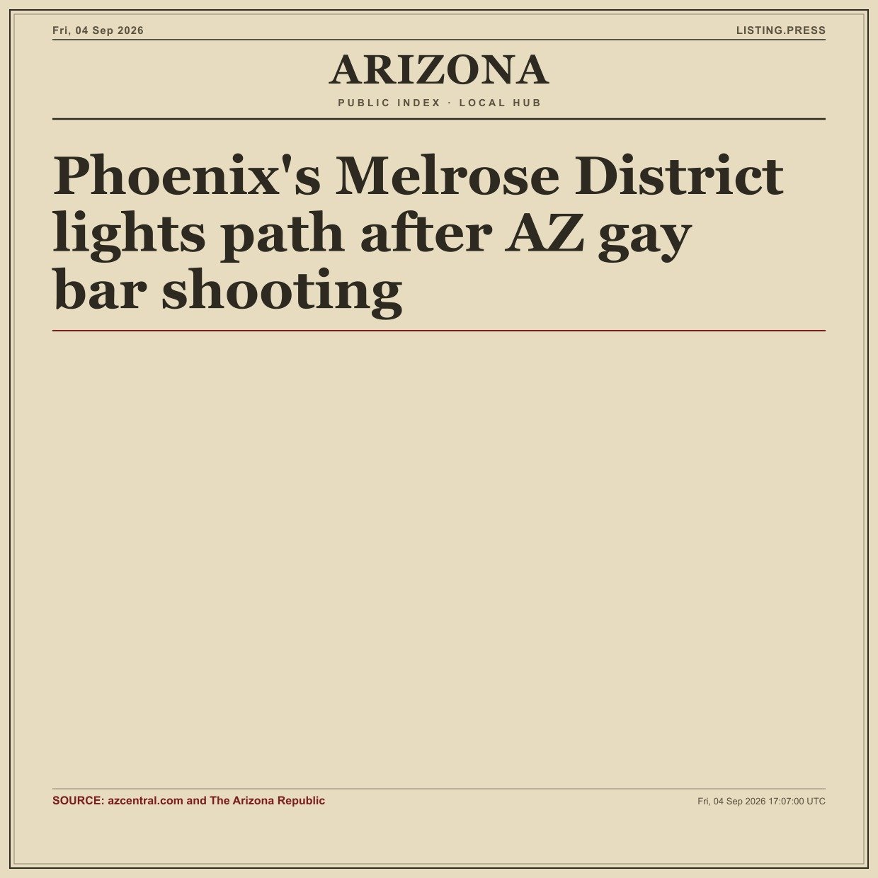 Phoenix's Melrose District lights path after AZ gay bar shooting