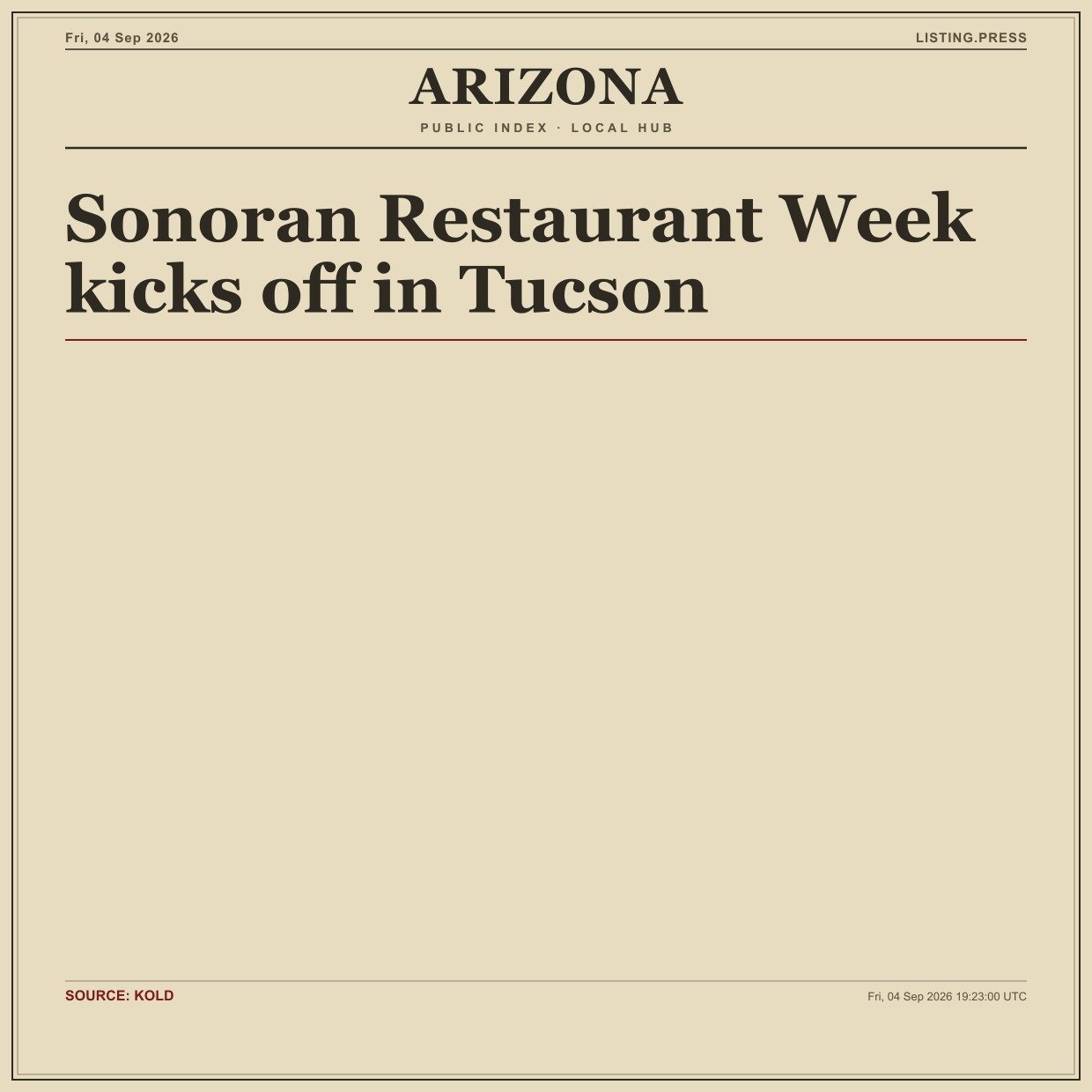 Sonoran Restaurant Week kicks off in Tucson
