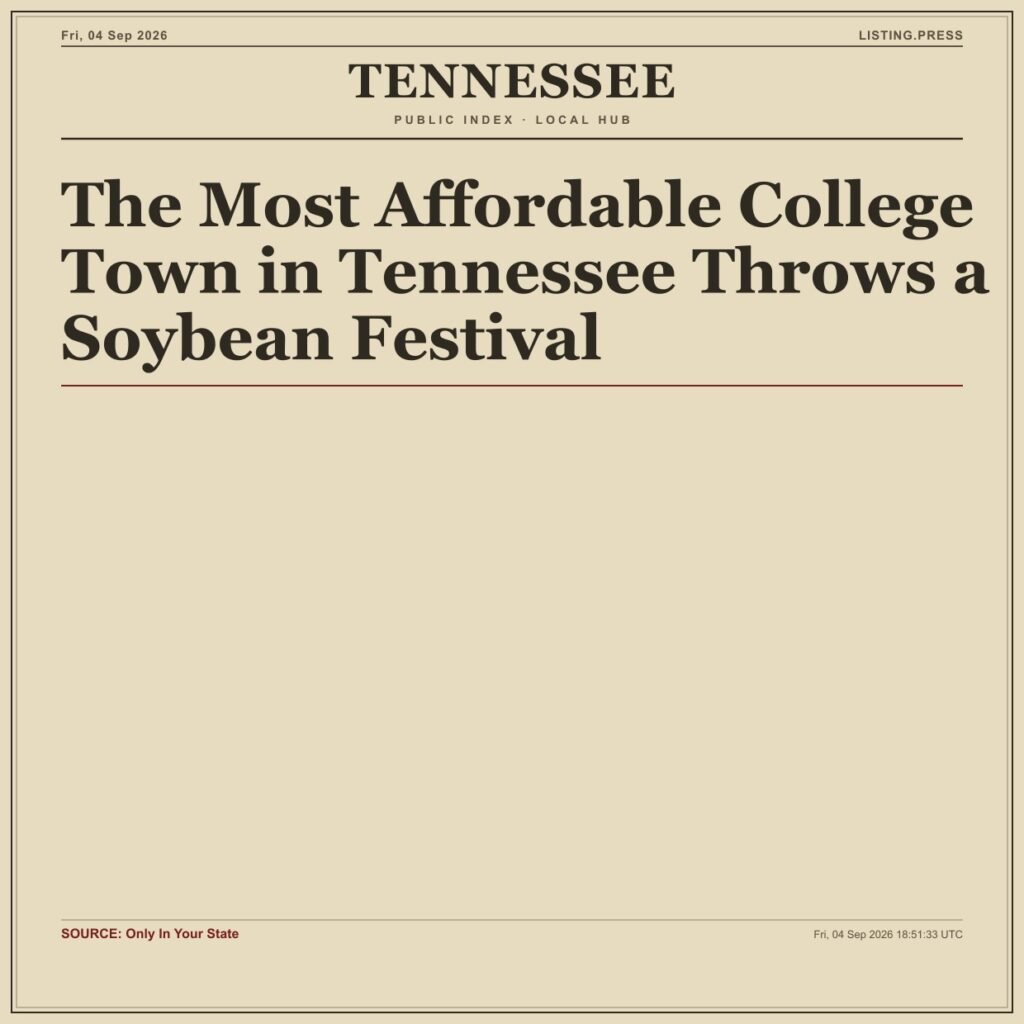 The Most Affordable College Town in Tennessee Throws a Soybean Festival