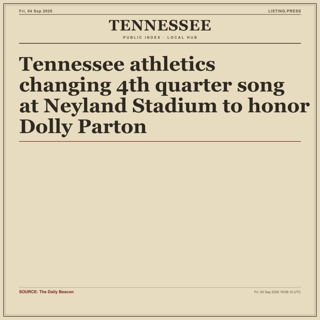 Tennessee athletics changing 4th quarter song at Neyland Stadium to honor Dolly Parton