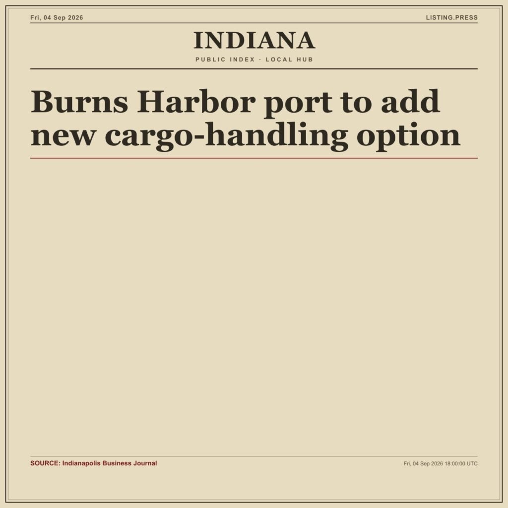 Burns Harbor port to add new cargo-handling option