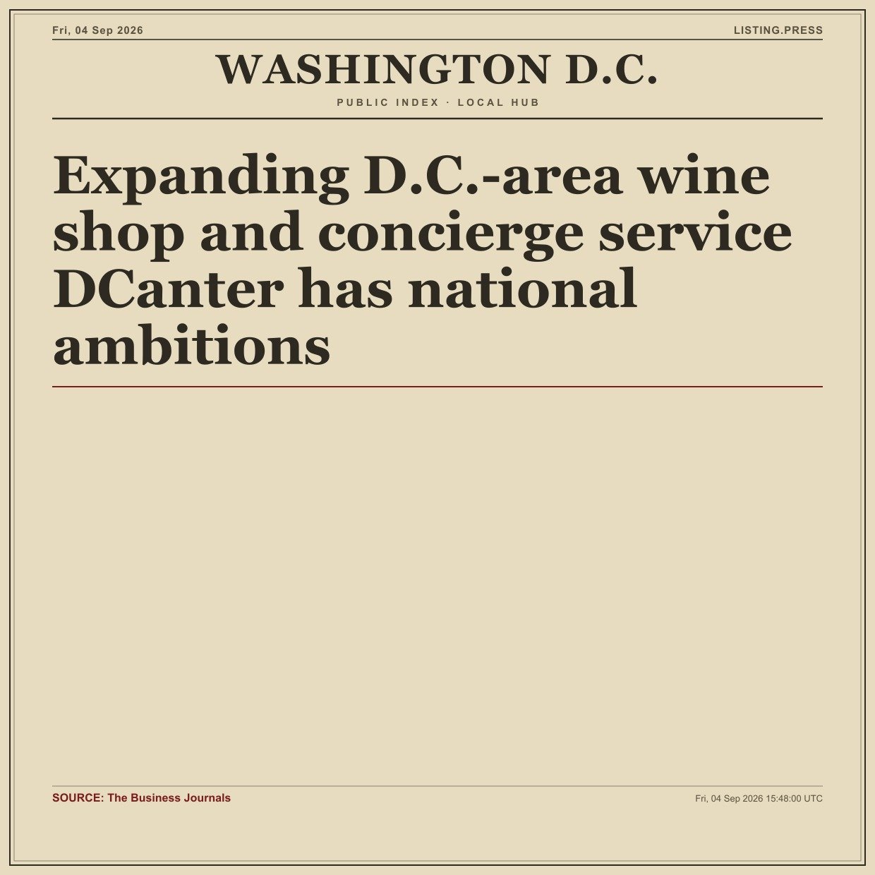 Expanding D.C.-area wine shop and concierge service DCanter has national ambitions