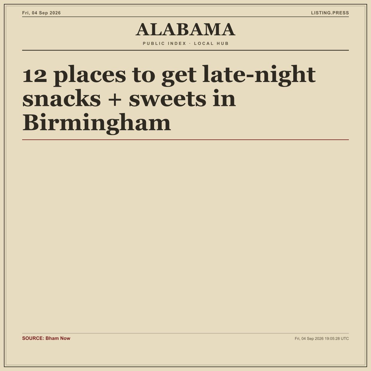 12 places to get late-night snacks + sweets in Birmingham