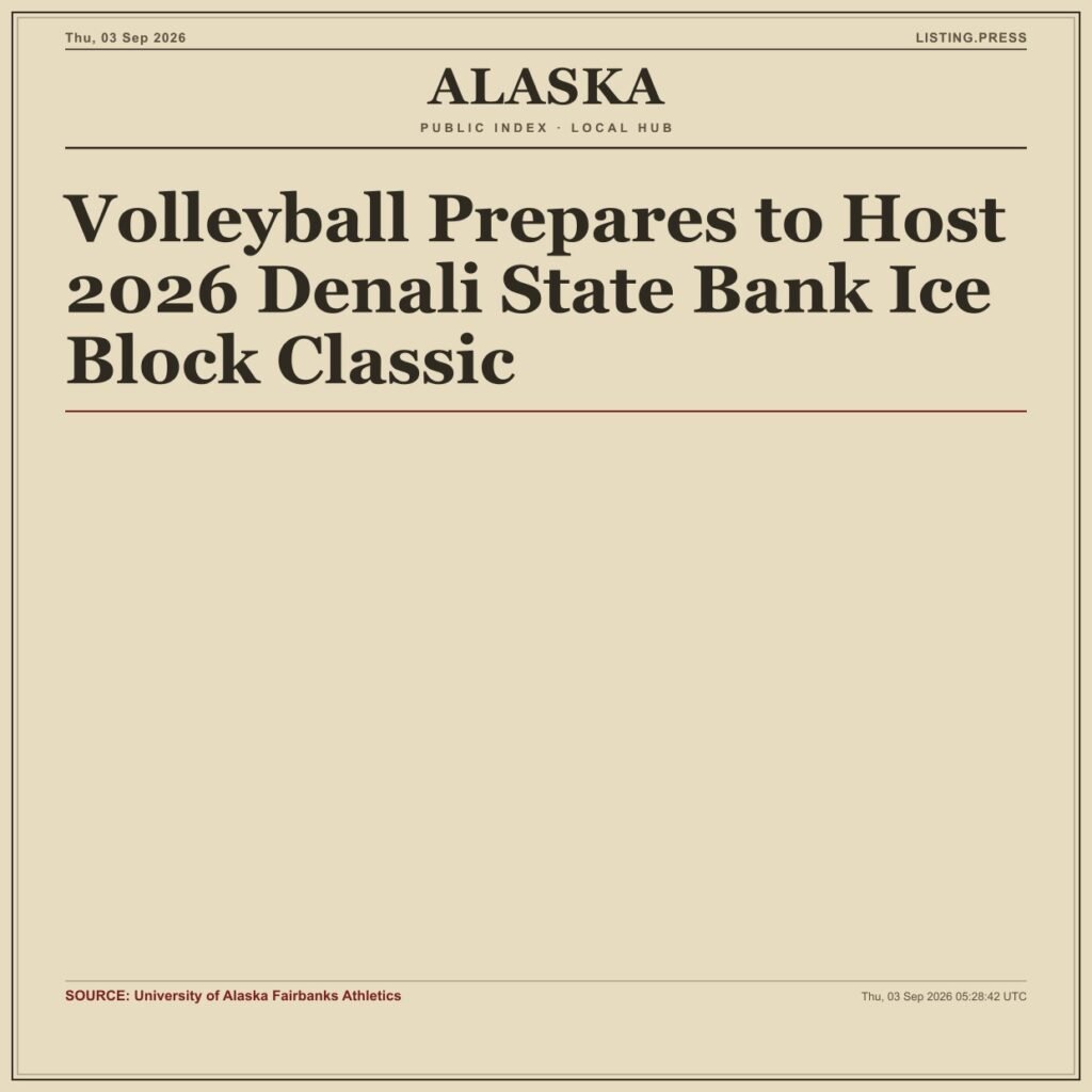 Volleyball Prepares to Host 2026 Denali State Bank Ice Block Classic