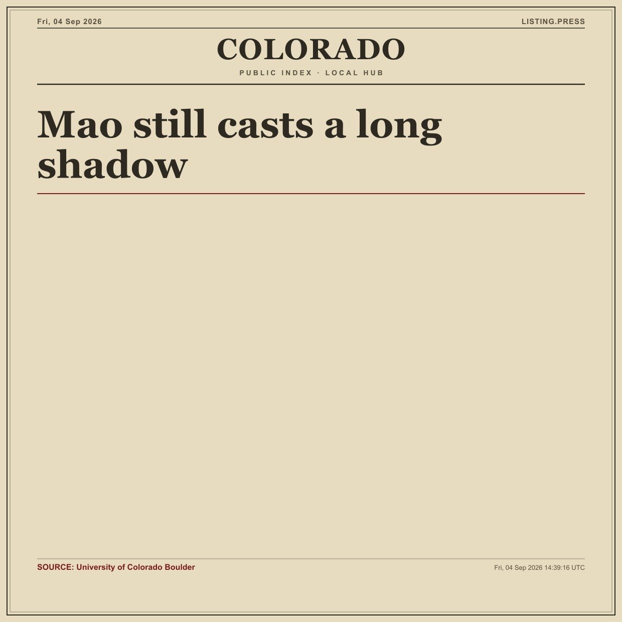 Mao still casts a long shadow