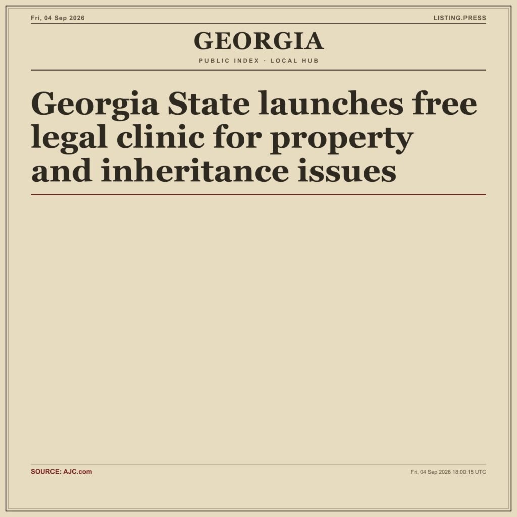 Georgia State launches free legal clinic for property and inheritance issues