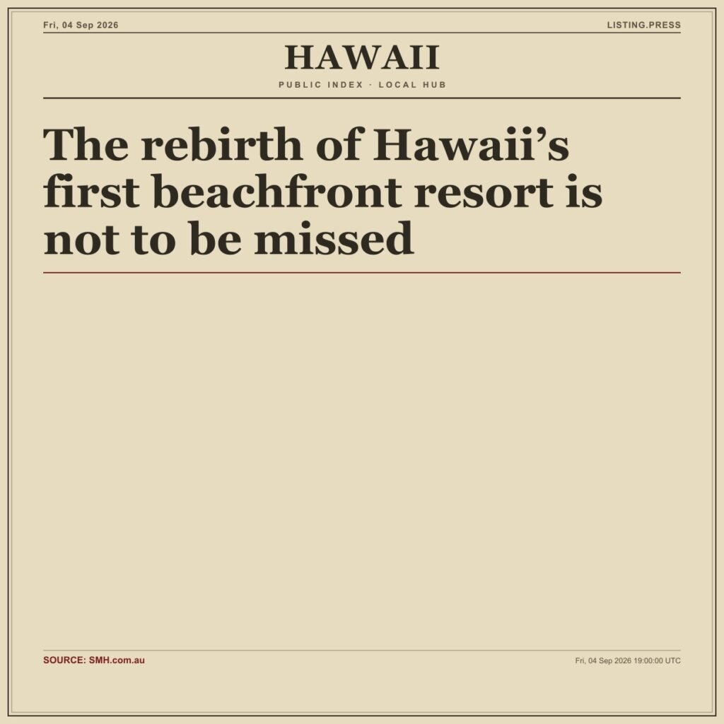 The rebirth of Hawaii’s first beachfront resort is not to be missed