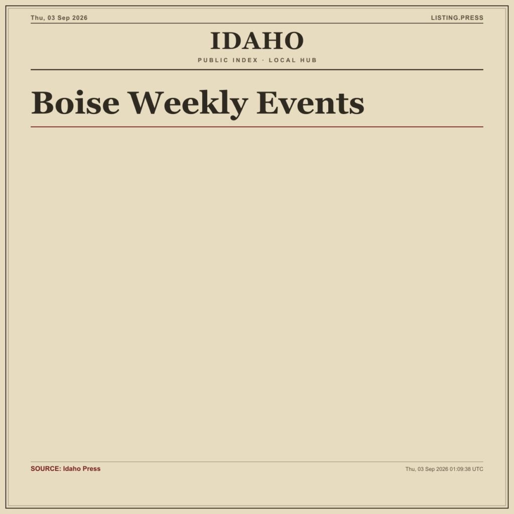 Boise Weekly Events