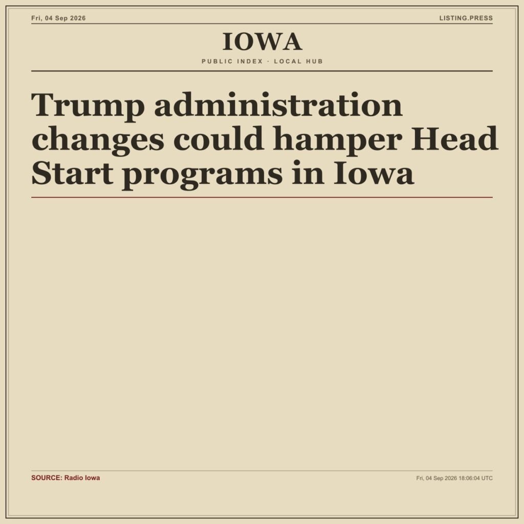 Trump administration changes could hamper Head Start programs in Iowa