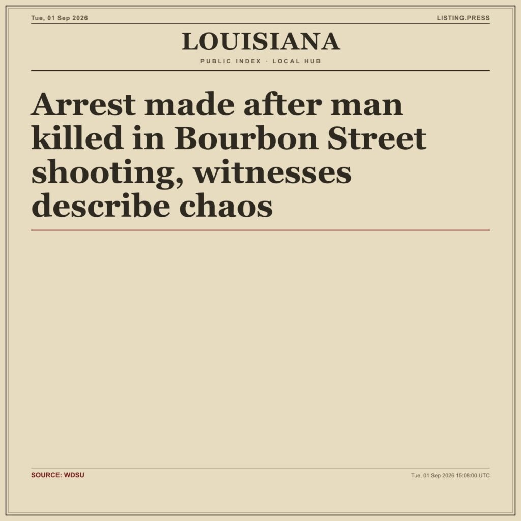 Arrest made after man killed in Bourbon Street shooting, witnesses describe chaos