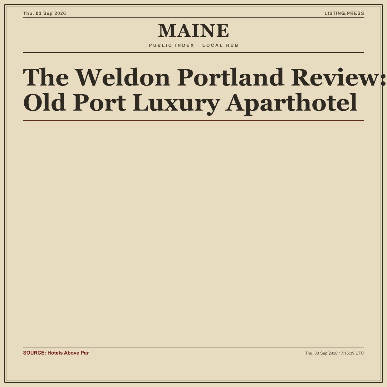 The Weldon Portland Review: Old Port Luxury Aparthotel