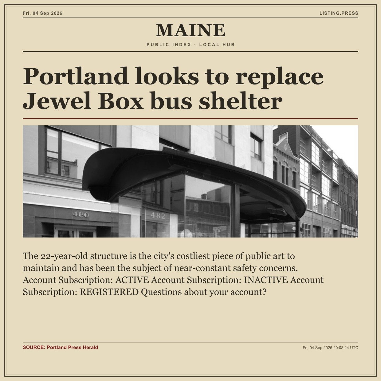 Portland looks to replace Jewel Box bus shelter