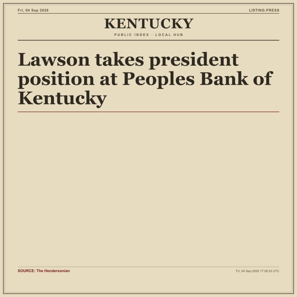 Lawson takes president position at Peoples Bank of Kentucky