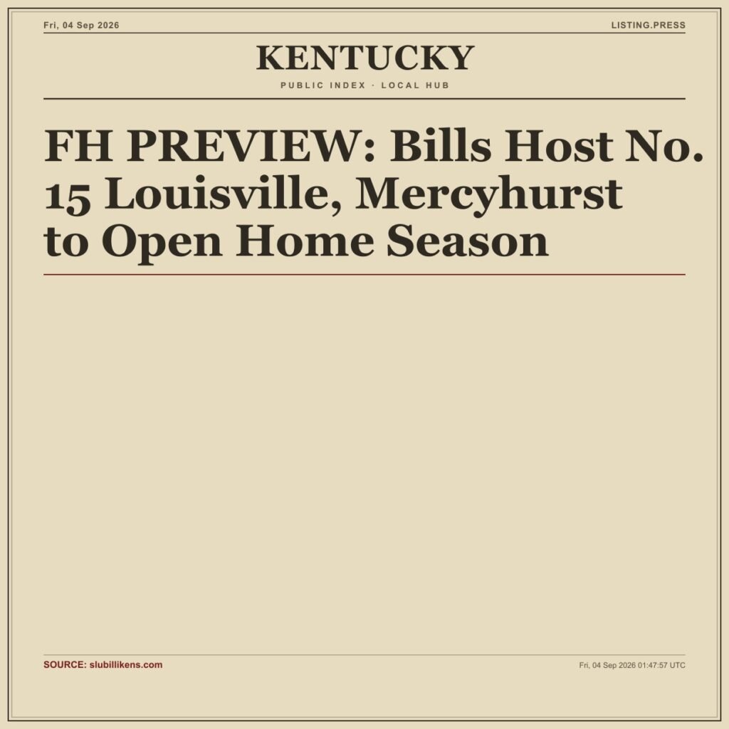 FH PREVIEW: Bills Host No. 15 Louisville, Mercyhurst to Open Home Season