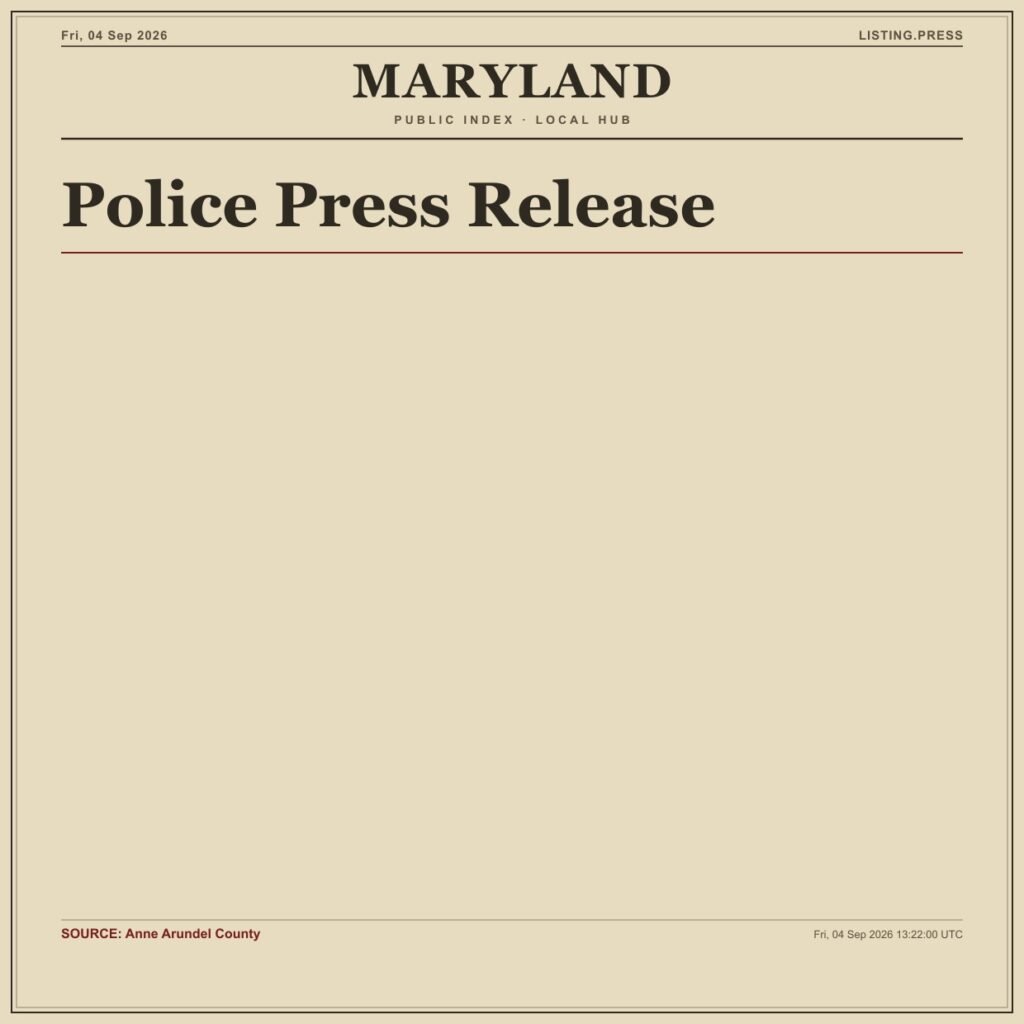 Police Press Release