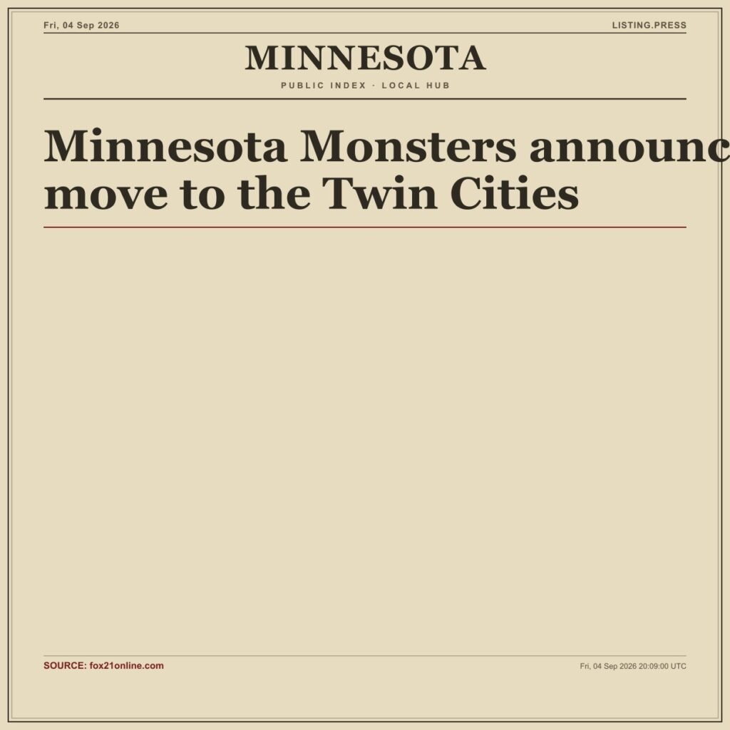 Minnesota Monsters announce move to the Twin Cities