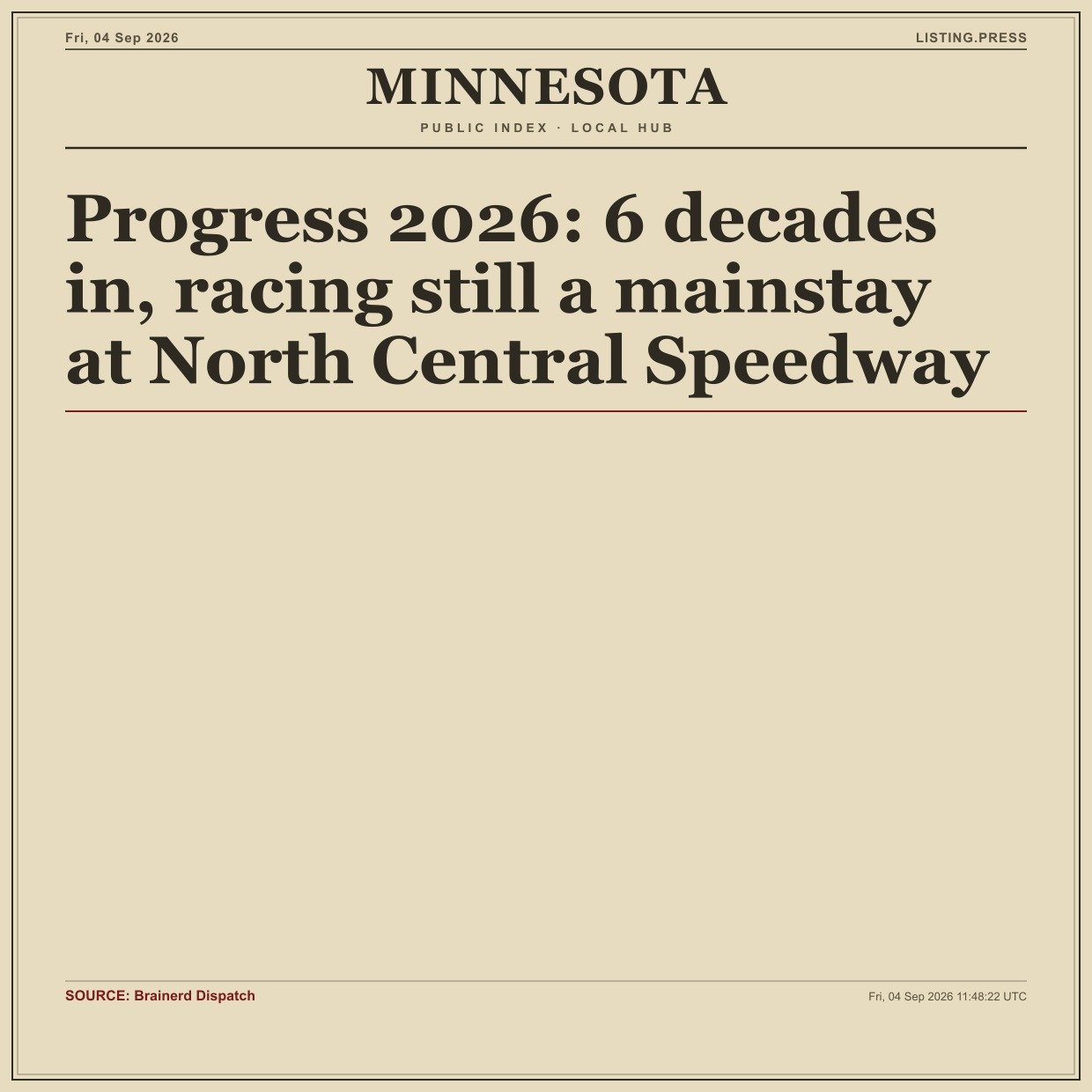 Progress 2026: 6 decades in, racing still a mainstay at North Central Speedway