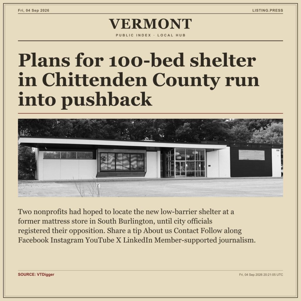 Plans for 100-bed shelter in Chittenden County run into pushback