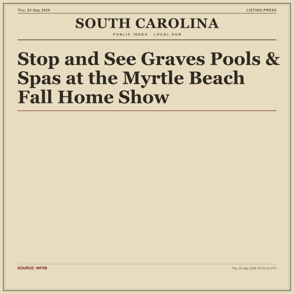Stop and See Graves Pools & Spas at the Myrtle Beach Fall Home Show