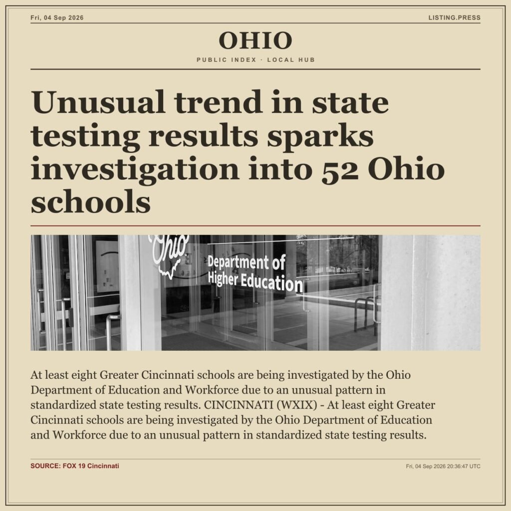 Unusual trend in state testing results sparks investigation into 52 Ohio schools