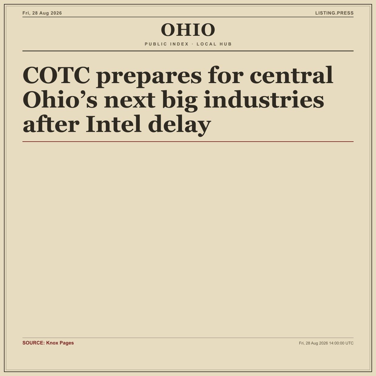 COTC prepares for central Ohio’s next big industries after Intel delay
