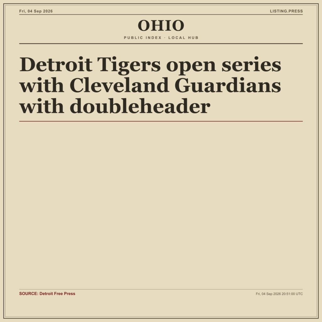 Detroit Tigers open series with Cleveland Guardians with doubleheader