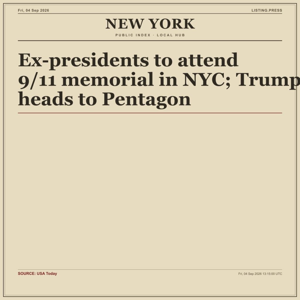 Ex-presidents to attend 9/11 memorial in NYC; Trump heads to Pentagon