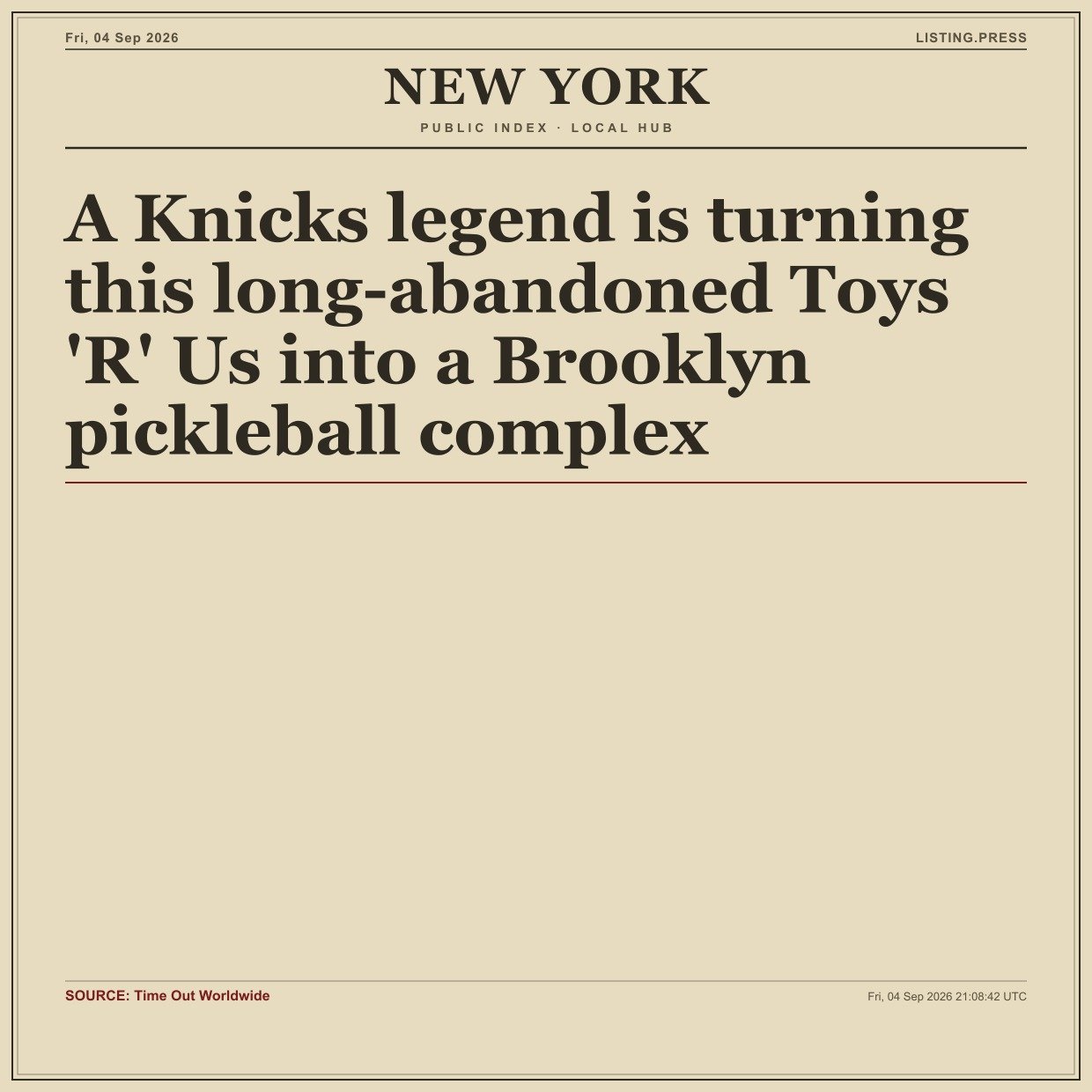 A Knicks legend is turning this long-abandoned Toys 'R' Us into a Brooklyn pickleball complex