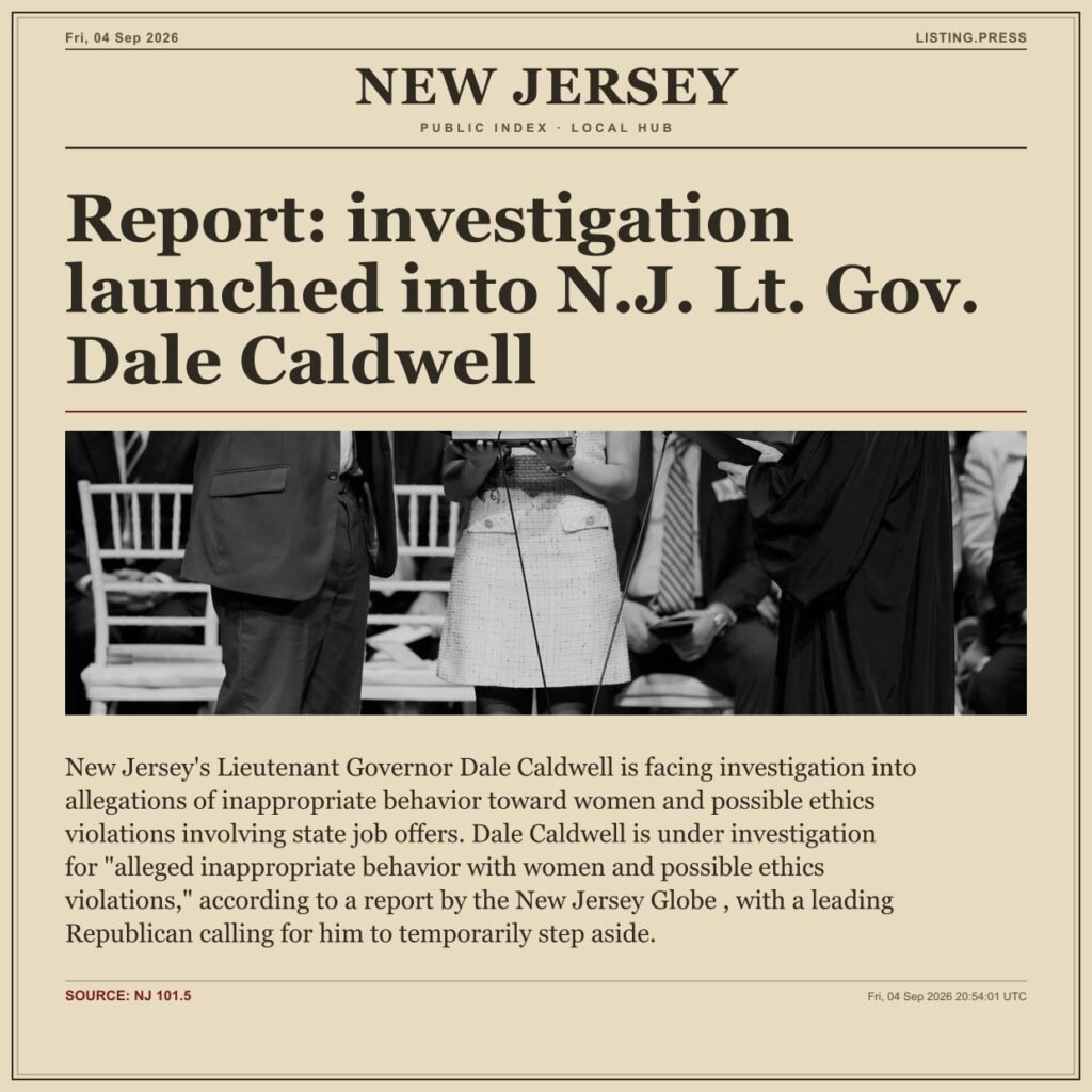 Report: investigation launched into N.J. Lt. Gov. Dale Caldwell