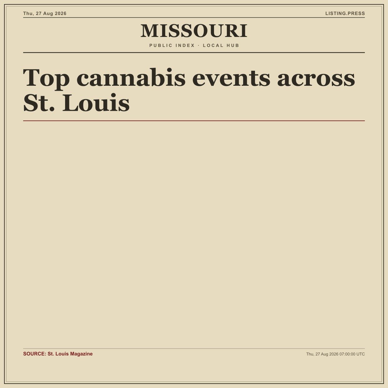 Top cannabis events across St. Louis