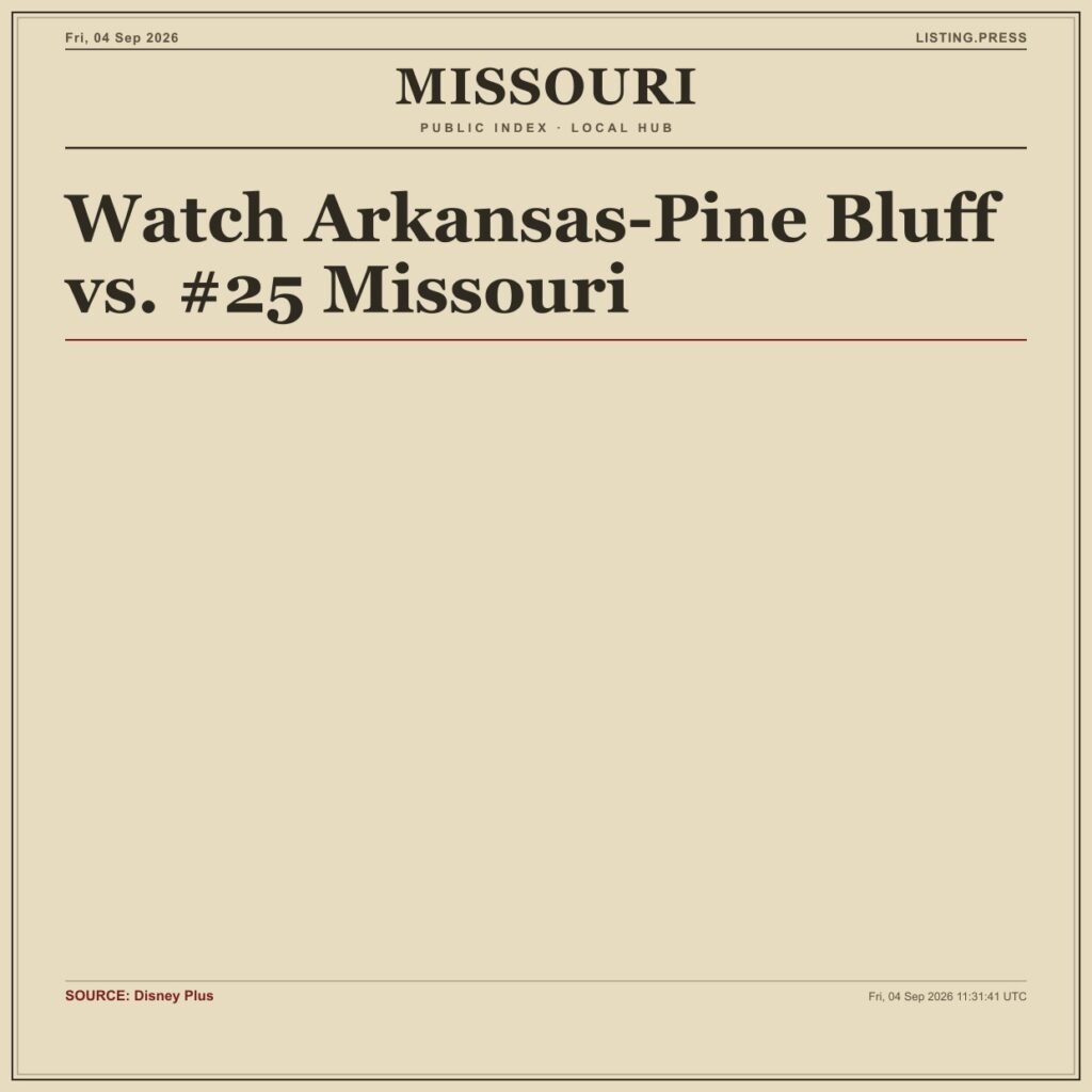Watch Arkansas-Pine Bluff vs. #25 Missouri