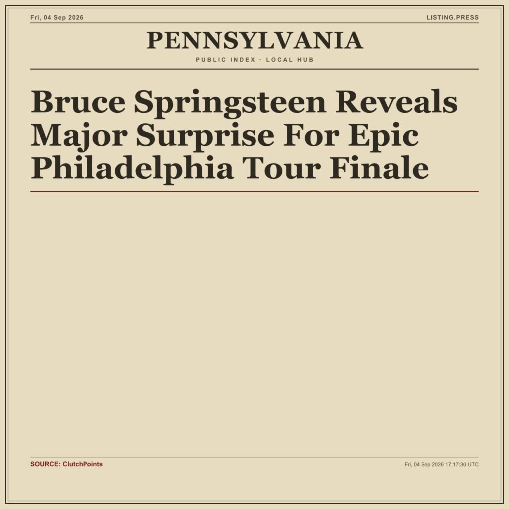 Bruce Springsteen Reveals Major Surprise For Epic Philadelphia Tour Finale