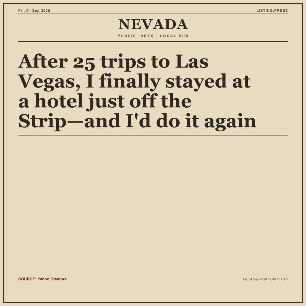 After 25 trips to Las Vegas, I finally stayed at a hotel just off the Strip—and I’d do it again