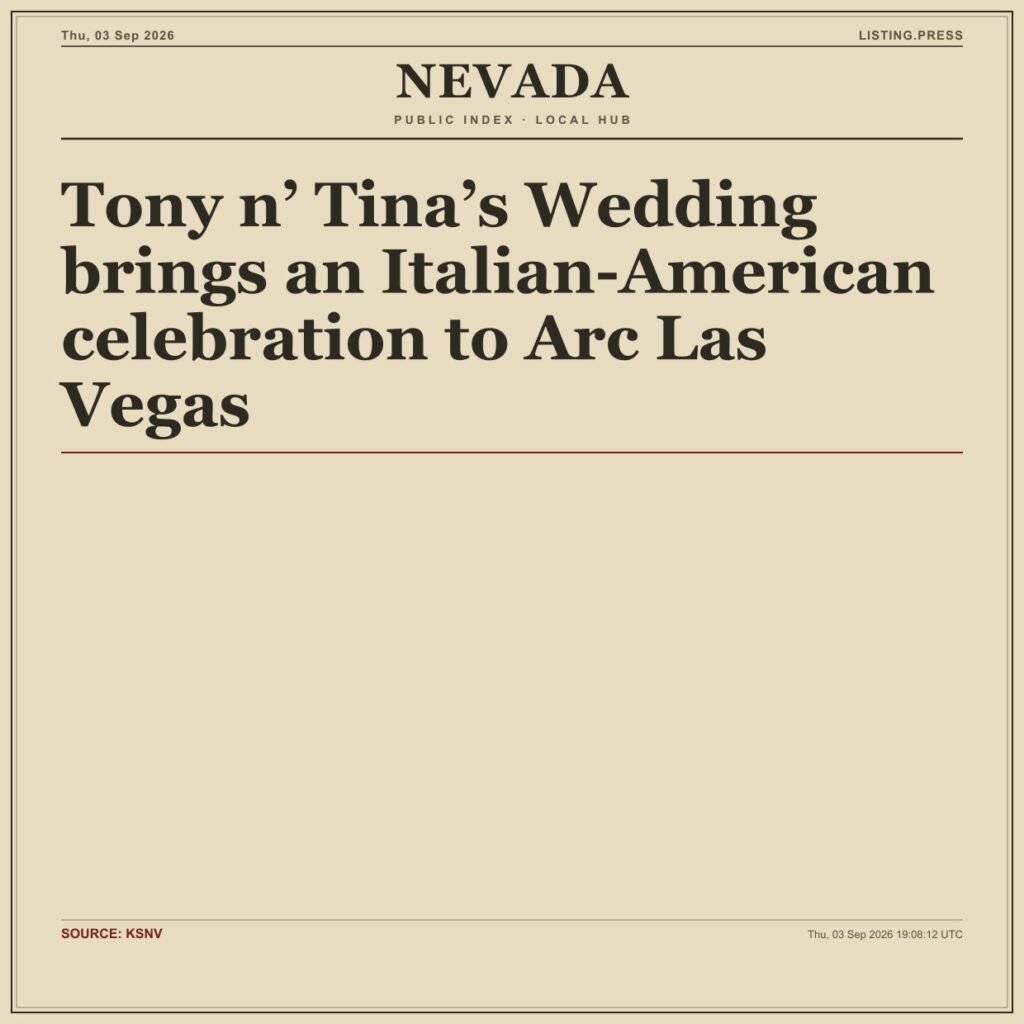 Tony n’ Tina’s Wedding brings an Italian-American celebration to Arc Las Vegas