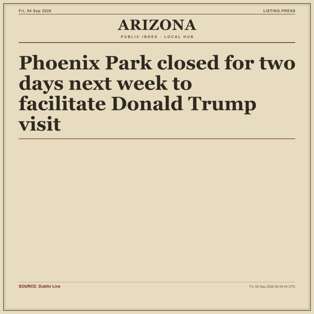 Phoenix Park closed for two days next week to facilitate Donald Trump visit
