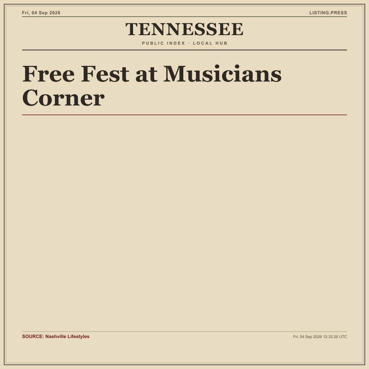Free Fest at Musicians Corner