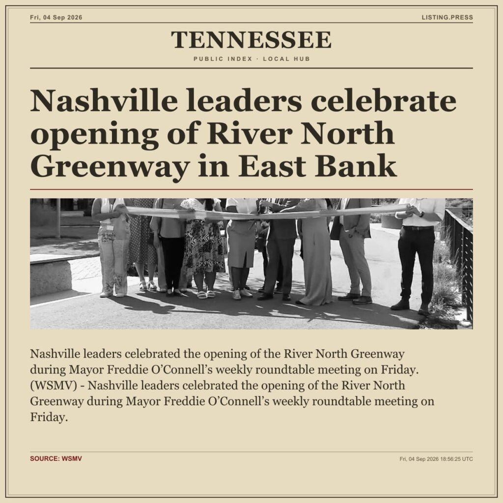 Nashville leaders celebrate opening of River North Greenway in East Bank