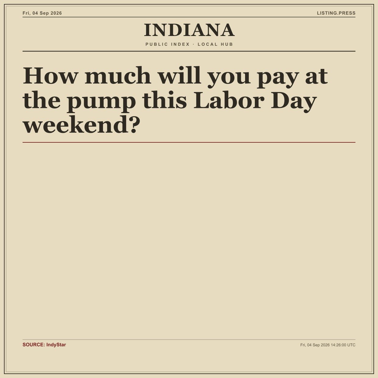 How much will you pay at the pump this Labor Day weekend?
